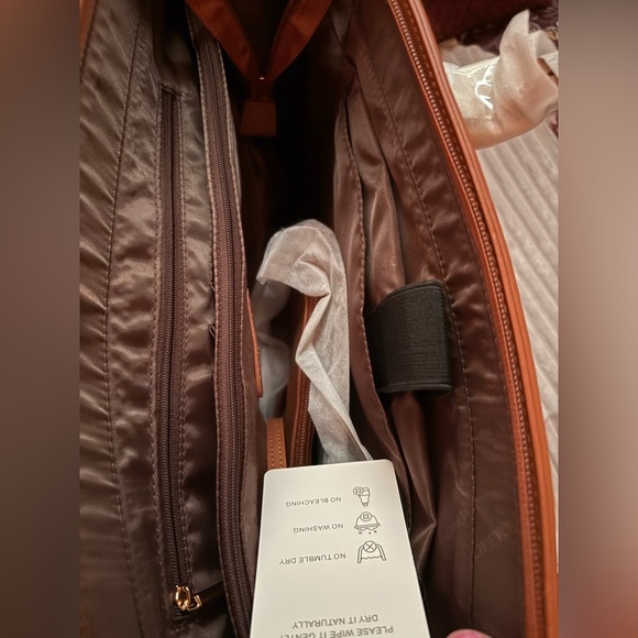 Elegant Tan Women's Handbag Lovevook woman’s laptop bag computer tote zip comp. - Picture 9 of 12